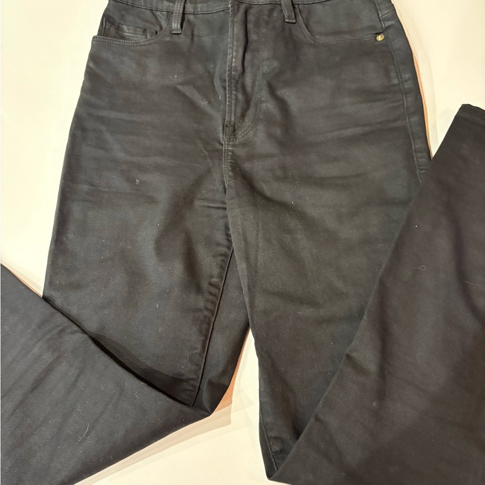 Frame Denim Black Ali High Rise Cigarette Size 24